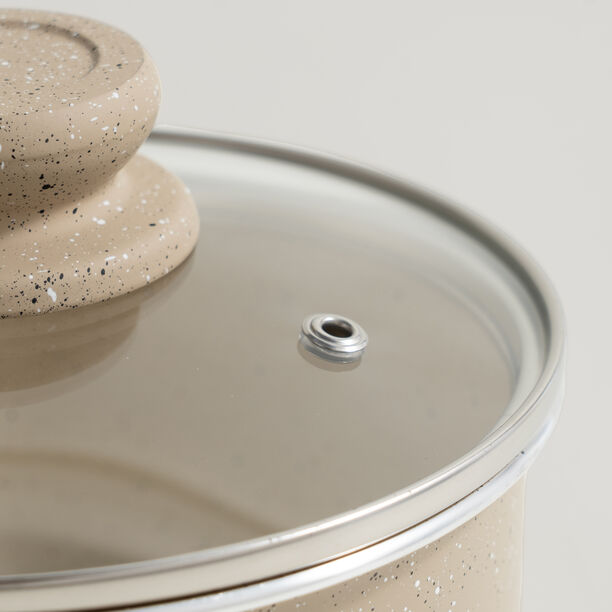 Alberto aluminum milk pot 1.5L with lid, cream image number 1