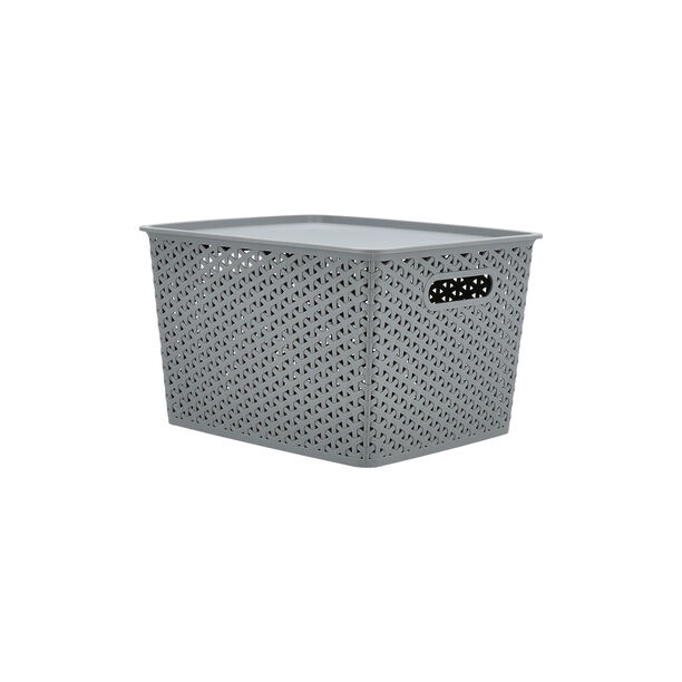 RATTAN STORAGE BOX STACKABLE image number 1
