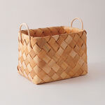 Homez rattan storage basket, beige 27.5*20.5*20 image number 0