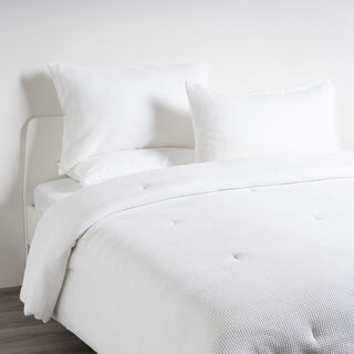 2 Piece Cotton Waffle Twin Size Comforter Set