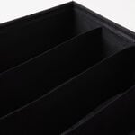 Homez Polyester Clothes Organizer With 6 Grid, Black image number 2