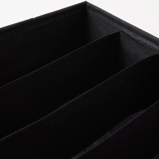 Homez Polyester Clothes Organizer With 6 Grid, Black