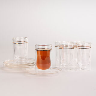 Arabic Tea Cup Set 12Pc Gold