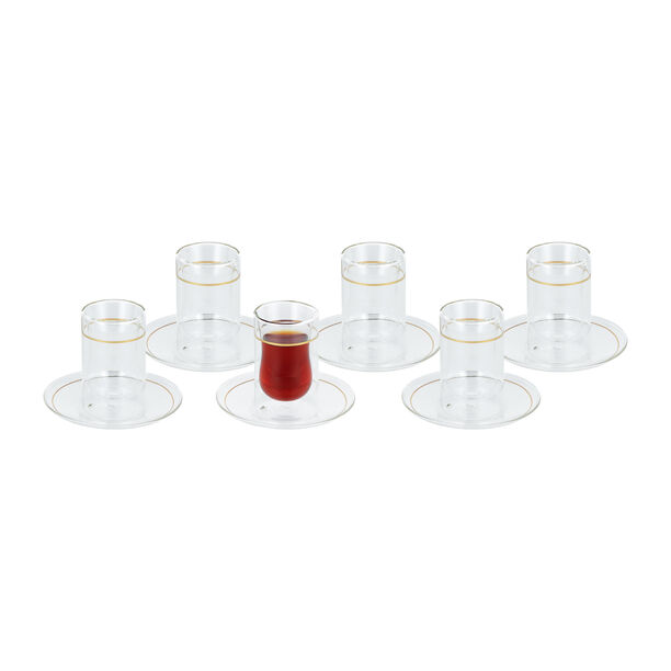 Arabic Tea Cup Set 12Pc Gold image number 2