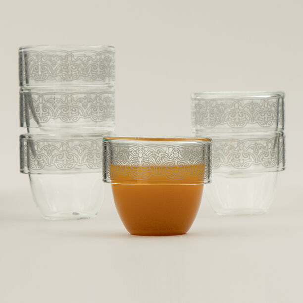 Dallaty glass coffee cup set 6pcs image number 0