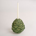 Green resin candleholder 15.5*15.5*16.3 cm image number 2