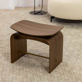 Homez argos bench, walnut 56*45*40 cm