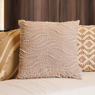 Cottage beaded wave cushion