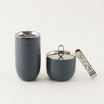 هومز حامل شموع خشبي مع زجاج image number 0