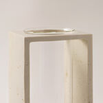 Homez resin vase travertine collection 14.5*13*25.5cm image number 1