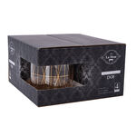 LA MESA 4 PCS GLASS TUMBLERS GOLD DECAL image number 1