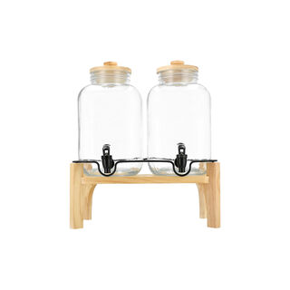 Alberto glass juice dispenser with base 2 pcs