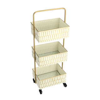 3Tiered Metal Square Serving Trolley