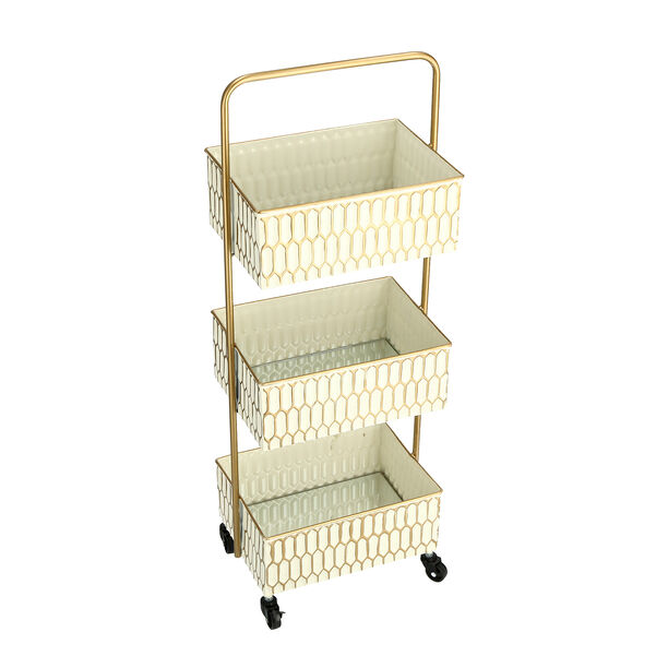 3Tiered Metal Square Serving Trolley image number 3