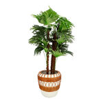 Planter White With Ratan Design Dia image number 1