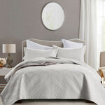 Boutique blanche cotton embroidered bed spread full 2 pcs set white 240*160cm image number 0