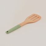 Pentola wood slotted turner, silicone handle, green 30*7.9*1.5 cm image number 1
