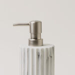 Homez polyresin lotion dispenser, white 7.6*4.5*20cm image number 1