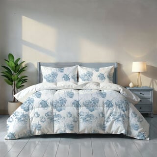 Cottage 4pcs lily slate design microfiber comforter set, single 160*240cm