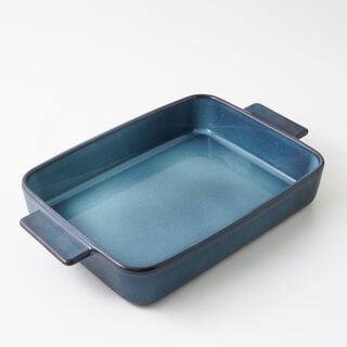 La Mesa stoneware oven to table rectangular dish 38*28.5*6cm, blue