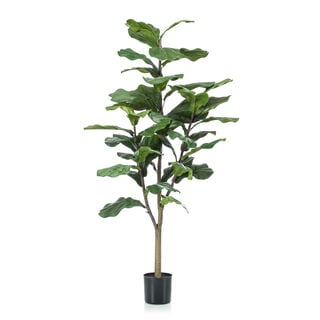 Homez indoor artificial ficus lyrata in pot green, 120cm