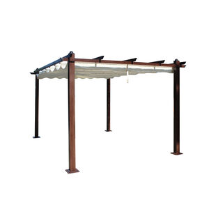 Gazebo aluminium umbrella size 3*4*2.2m, beige