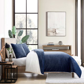 Waffle burnout flannel comforter set 150*220 cm + 50*75 cm