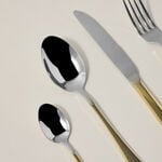 20 Pcs Cutlery Set Gold Handle And Silver Top image number 1