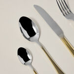 20 Pcs Cutlery Set Gold Handle And Silver Top image number 1