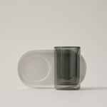 Dallaty white and black glass and porcelain tea cups set 12 pcs image number 1