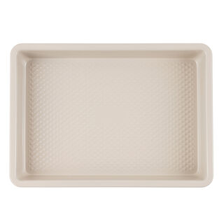 Alberto Beige Nonstick Small Roaster Pan, 35.2*25.1*5.1 Cm