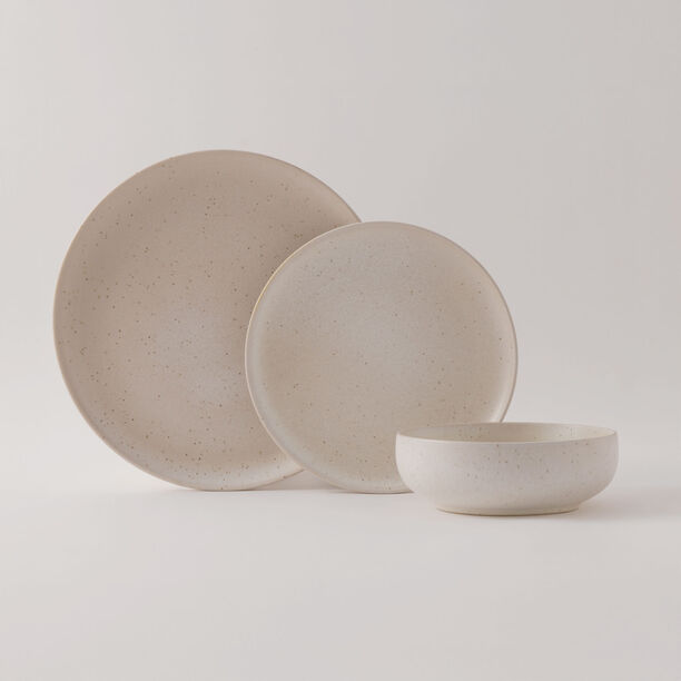 لا ميسا طقم سفرة فخار 12 قطعة، كريمي image number 0