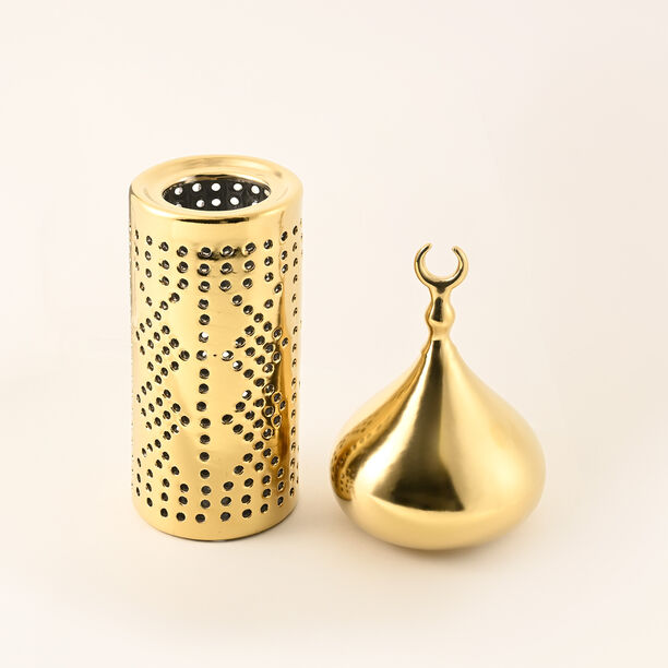 Homez Ceramic Decorative Piece, Gold 12.5*12.5*36Cm image number 4