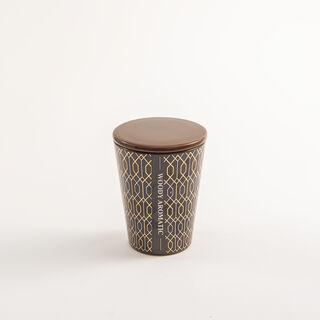 Woody aromatic scented candle in a jar with lid 360 g
