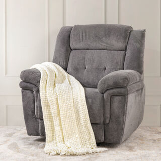Bouble woven throw with lurex 130*170 cm beige