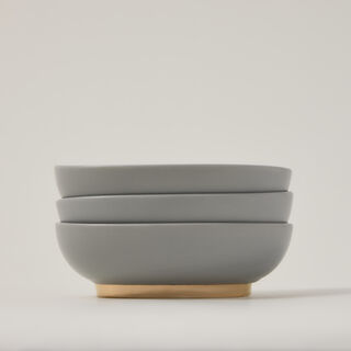 Dallat grey porcelain nut bowls set 3 pcs