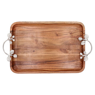 Silver Leaf Serving Tray