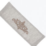 Royal Embroidered Linen Border Face Towel White 100% Cotton 30*30 cm image number 2