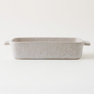 La Mesa stoneware oven to table 2pcs rectangular dish set, white