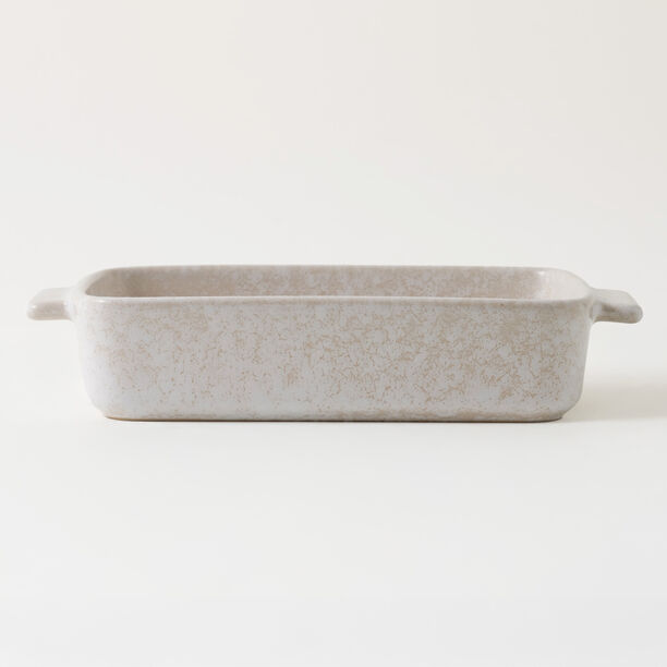 La Mesa stoneware oven to table 2pcs rectangular dish set, white image number 2