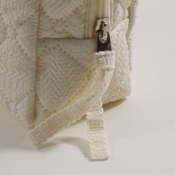 بنتولا حقيبة تخزين مكياج قماشية 16.5*8*13.5سم، أبيض image number 2