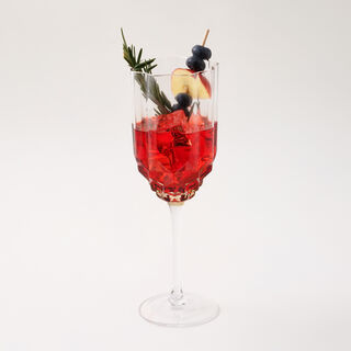 La Mesa 4Pcs Hand Made Glass Juice Glass, Honey 400Ml