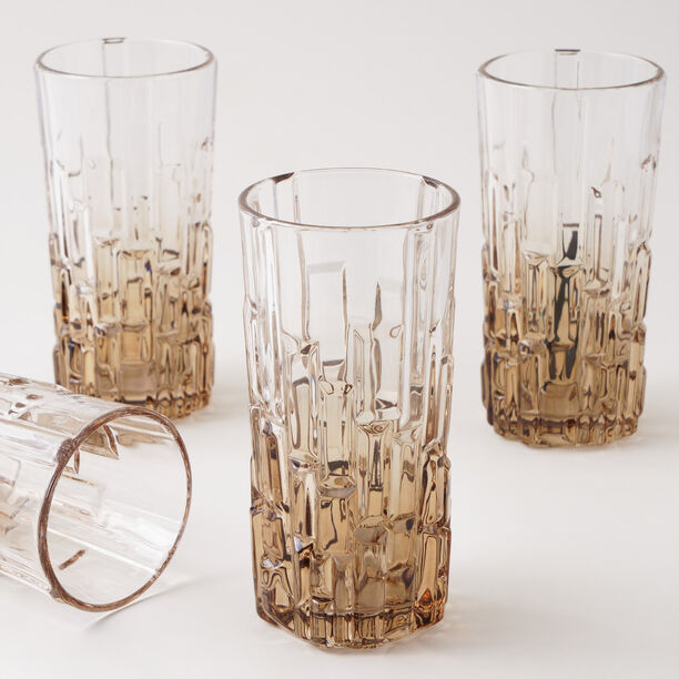 La Mesa Glass Tumbler Set 4Pcs 320Ml, Blue image number 0