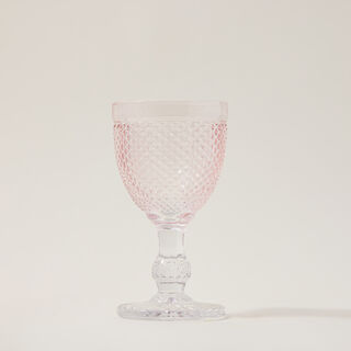 La Mesa 4 Piece Glass Stem Goblets Smoke Pink