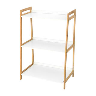 3 Tiers Bamboo Mdf Shelf White