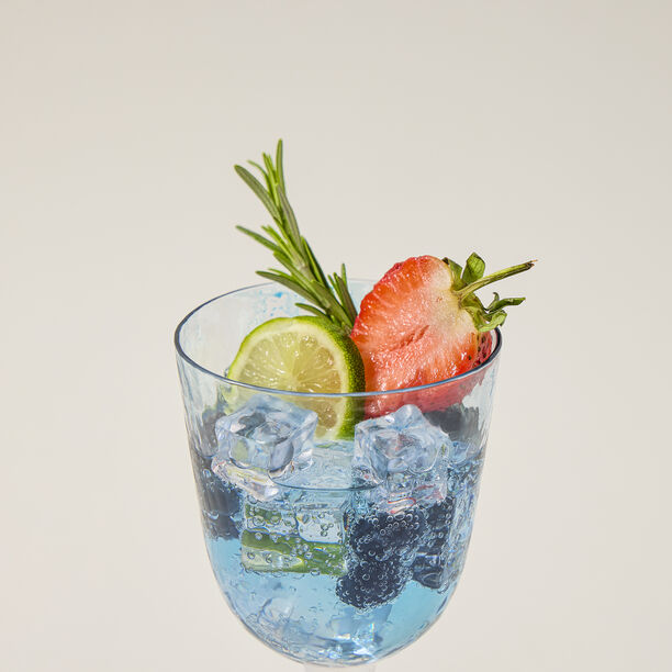 Glass Stem Goblets Cold Spot And Blue Luster image number 2