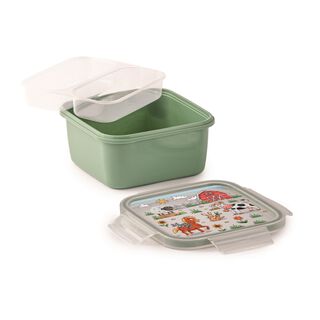 Snips snipslock square lunchbox farm 0.80L, 15*7.5 cm in multicolor
