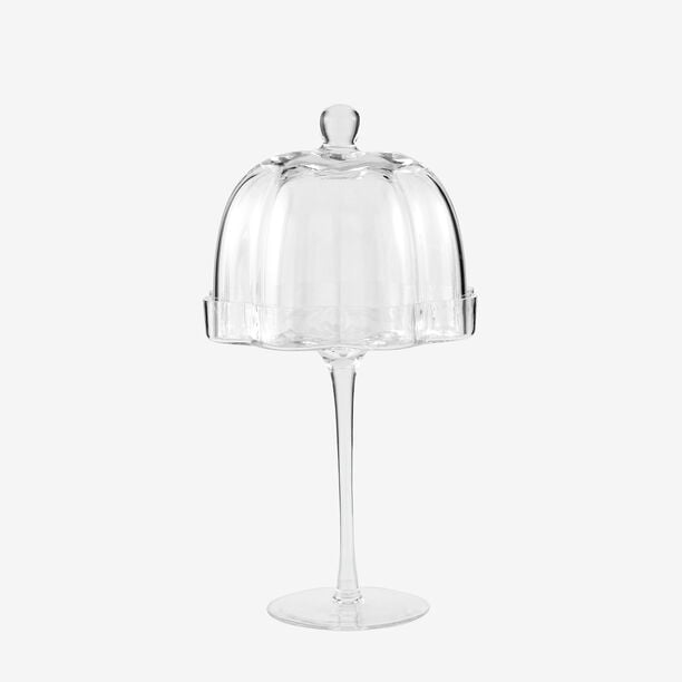 لا ميسا حامل كيك زجاج بقاعدة طويلة 30.3*17*9.3سم image number 0