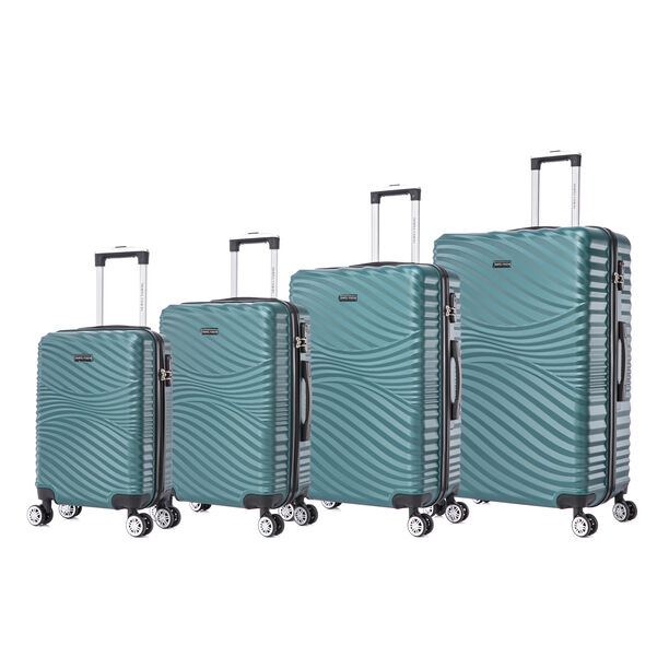 Travel vision durable ABS 4 pcs luggage set, dark green image number 3