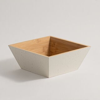 Alberto small bamboo salad bowl, beige 20*20*8cm